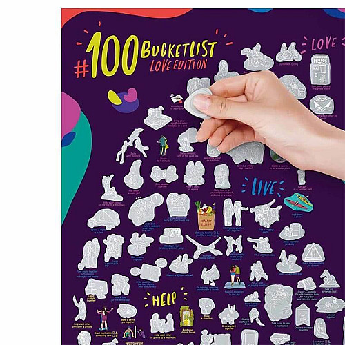 Скретч-постер #100 BucketList Love edition (англійська мова) в тубусі
