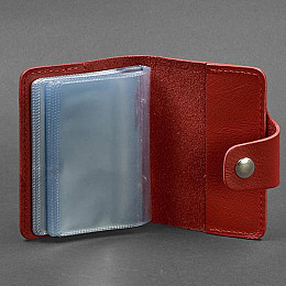 Шкіряна візитниця 7.1 (червона)