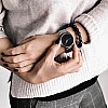 Женские металлические наручные часы ZIZ "Минимализм черный" (серебро)