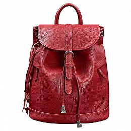 Жіночий шкіряний рюкзак "Олсен" (червоний)