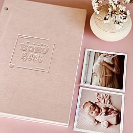 Первый альбом малыша Baby Book розовый (русский язык)