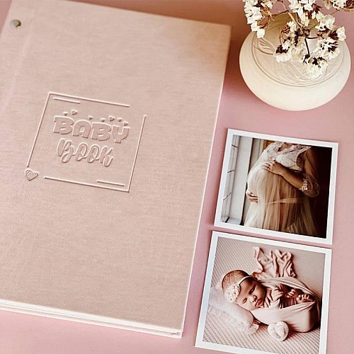 Первый альбом малыша Baby Book розовый (русский язык)
