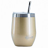 Термостакан со стальной трубочкой Cheeki Wine Tumbler Soft Gold (320 мл)