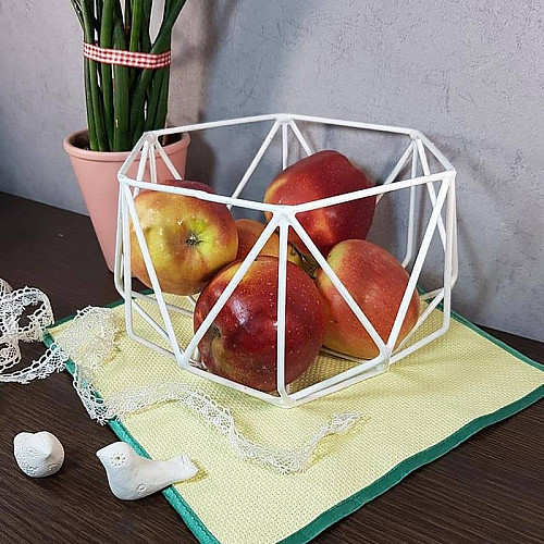 Фруктовниця Geometry (біла)