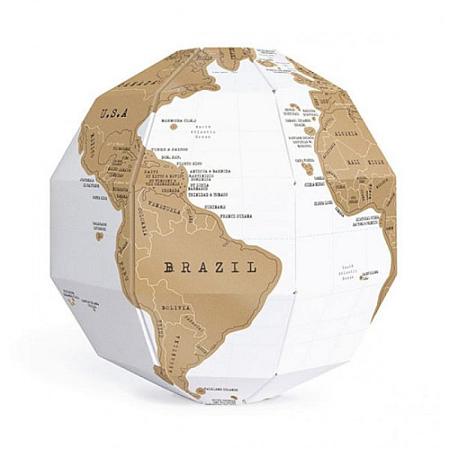 Скретч-глобус 3D World Map Scratch Globe Luckies (английский язык)