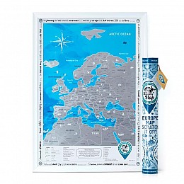 Скретч-карта Європи Discovery Map Europe (англійську мову) в тубусі
