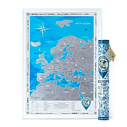 Скретч-карта Європи Discovery Map Europe (англійську мову) в тубусі