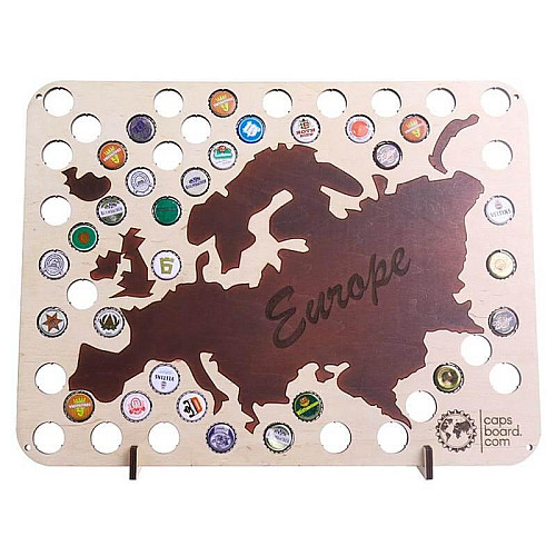Скарбничка-карта для пивних кришок Capsboard Europe