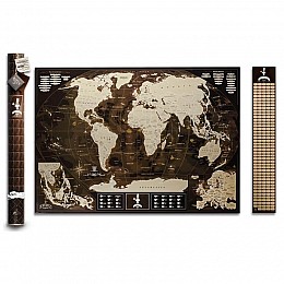Скретч-карта мира My Map Chocolate edition (английский язык) в тубусе