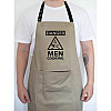 Чоловічий фартух Danger men cooking (бежевий)