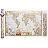 Скретч-карта мира My Map Antique edition Caribbean (английский язык) в тубусе