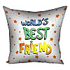 Подушка Worlds best friend, 30х30 см