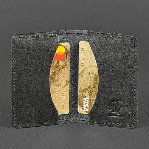 Шкіряна візитниця 6.0 "Графіт" (чорний)
