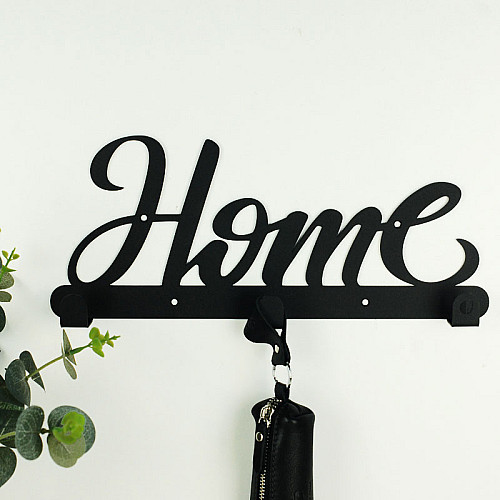 Настінна вішалка для одягу Home S (чорна)