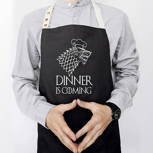 Фартух Dinner is coming (чорний)