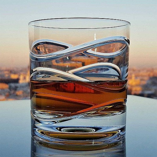 Вращающийся стакан для виски Shtox «Волны» (320 мл)