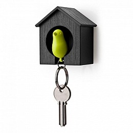 Ключниця настінна і брелок для ключів Sparrow Qualy (чорний-зелений)