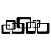 Настінна вішалка для одягу Quadro (чорна)