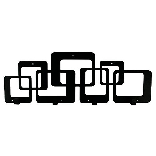 Настінна вішалка для одягу Quadro (чорна)