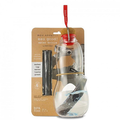 Пляшка для води Eau Good Black + Blum (800 мл) червона