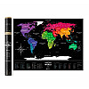Черная скретч-карта мира Travel Map Black World (английский язык) в тубусе