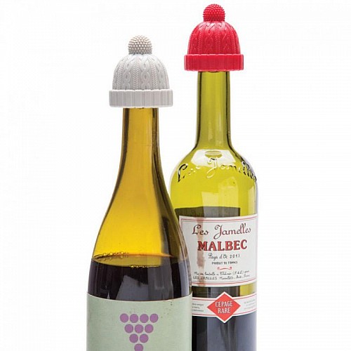 Набор стопперов для бутылок Beanie Monkey Business (красный-серый)