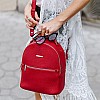 Женский кожаный мини-рюкзак Kylie (красный)