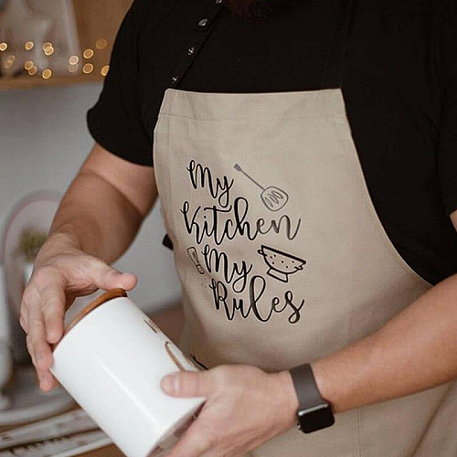 Фартух My kitchen. My rules (бежевий)