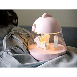 Дитячий музичний нічник "Карусель" (рожевий)