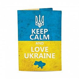 Обложка на паспорт Keep Calm and Love Ukraine
