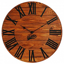 Настінний годинник з дерева Glozis Kansas Rust