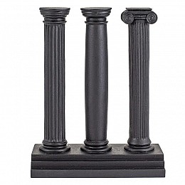 Гіпсові тримачі для книг «Три античні колони» (чорні)