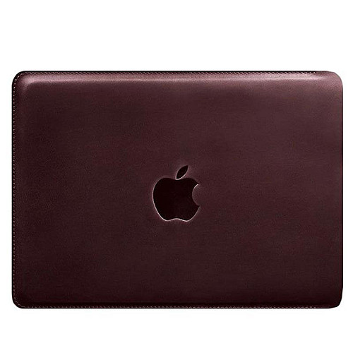 Кожаный чехол Side для MacBook 13'' (бордовый) кожа Crazy Horse