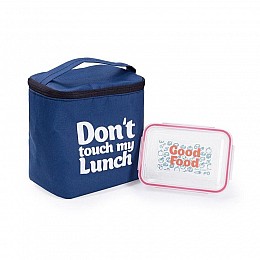 Термосумка "Ланч бэг Don't touch my lunch" maxi (синий)