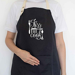 Фартук Kiss the cook (черный)