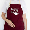 Фартух Cooking with love (бордовий)