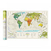 Скретч-карта світу Travel Map Geography World (англійська мова) в тубусі