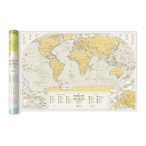 Скретч-карта світу Travel Map Geography World (англійська мова) в тубусі