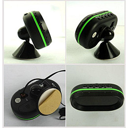 Часы термометр вольтметр автомобильные VST 7009V Черный с зеленым (008099)