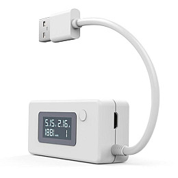 USB тестер ємності Hesai KCX-017 вольтметр амперметр Білий (100145)