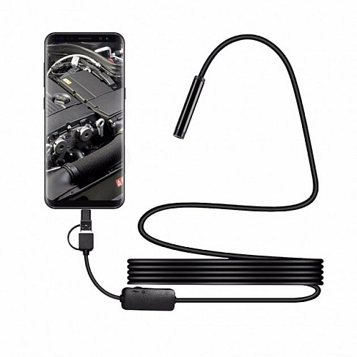 Цифровой эндоскоп ZCF USB/micro USB с подсветкой с кабелем 2 м (HbP8745)