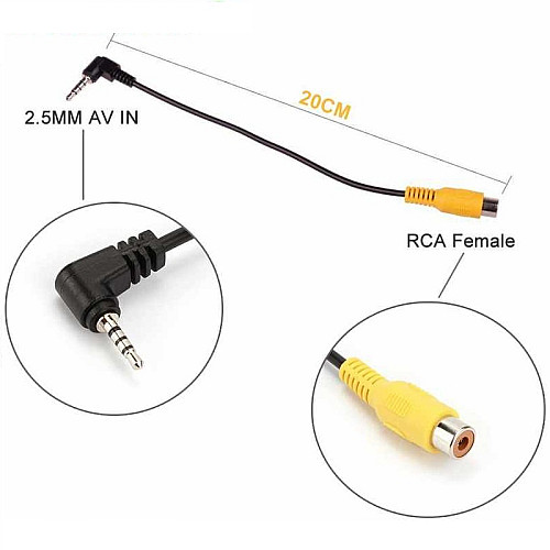 Переходник для камеры заднего вида в навигатор RCA - JACK 2.5 mm (rca_j2.5av)