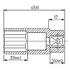 Насадка свічкова 21мм 1/2" CrV ULTRA (6085212)