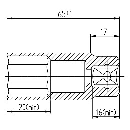 Насадка свечная 21мм 1/2