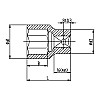 Насадка шестигранна коротка 1/2" 30мм CrV ULTRA (6070302)