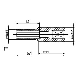 Насадка шестигранная длинная 1/2