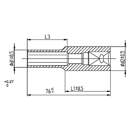 Насадка шестигранна довга 1/2" 9мм CrV ULTRA (6072092)