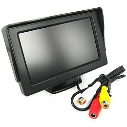 Монітор для камери заднього виду 4088 LCD Color 4,3 дюймів Чорний