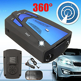 Антирадар автомобільний з дисплеєм Finder V7 360° радар детектор 16 голосів попередження Синій