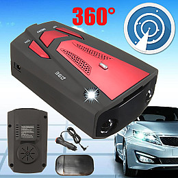 Антирадар автомобільний з дисплеєм Finder V7 360° радар детектор 16 голосів попередження Червоний